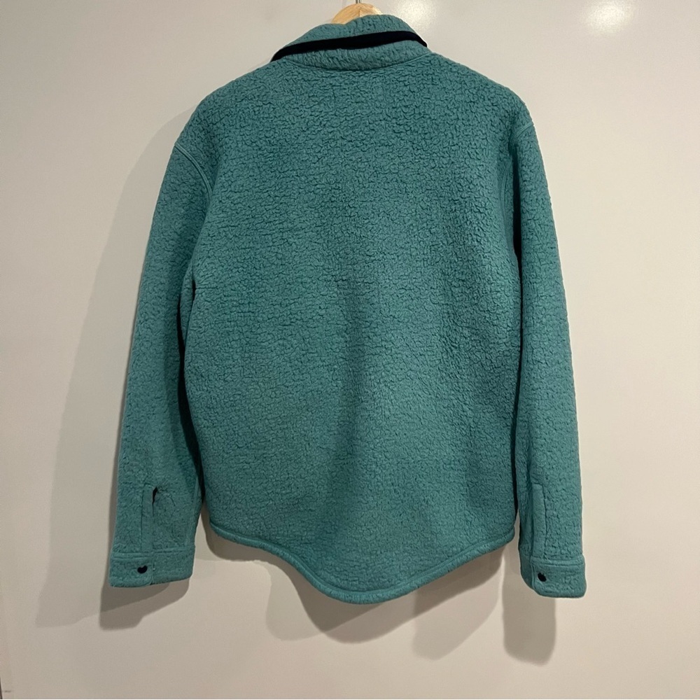 Outerknown Men’s Skyline Blue Fleece Sherpa Shirt Jacket - Picture 3 of 10